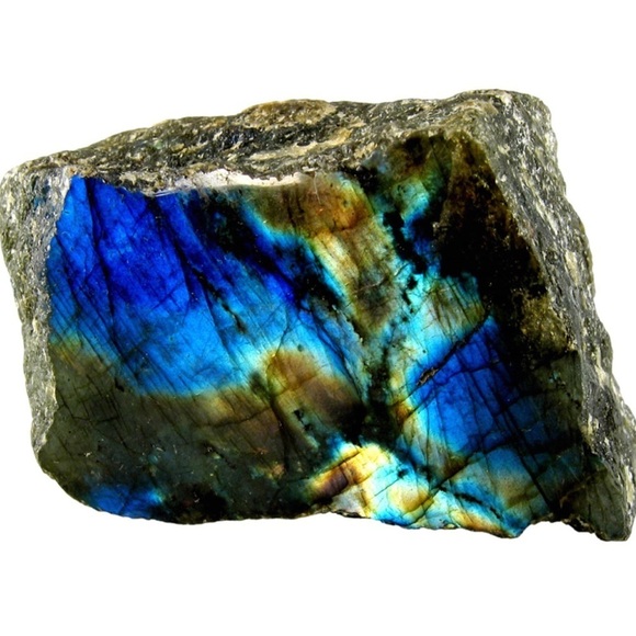 Spectral Golden Labradorite Heart Palm Stone Healing Gemstone Crystal Geode - Picture 5 of 5